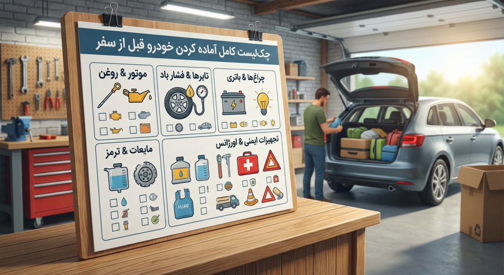 چک‌لیست کامل آماده کردن خودرو قبل از سفر