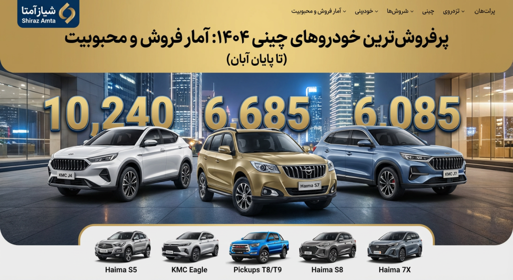 پر فروش‌ترین ماشین‌های چینی در بازار ایران