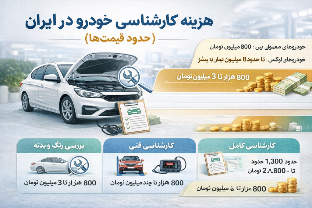 هزینه کارشناسی خودرو چقدر است؟